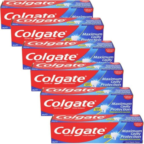 Colgate Colgate Maximum Cavity Protection Toothpaste, 100ml, Pack of 6, Mint Flavour