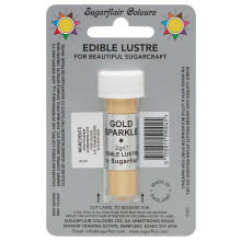 Sugarflair GOLD SPARKLE Edible Lustre Dust Powder - Cake Decorating Shimmer - Add a Shimmering Sheen to Cake Decorations, Bakes, Icing