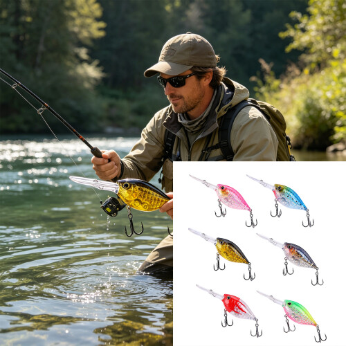 Topwater Floating Lures Minnow CrankBaits Angelköder-2 2