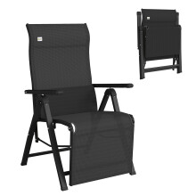 Tumbona Plegable Negro 70 x 65 x 111 cm