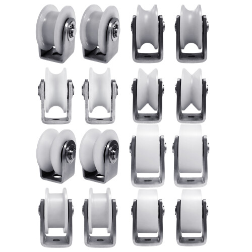 2Pieces Corrosion Resistant Quiet Casters-48H type pulley 304 1