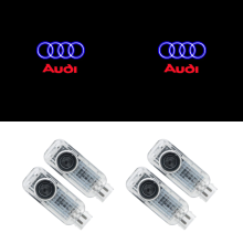 4er-Set kompatible Logo-Projektionsleuchten für Audi A4L A5 A6L A7 A8L Q3 Q5 Q7, Tür-Einstiegsbeleuchtung und Ambientebeleuchtung