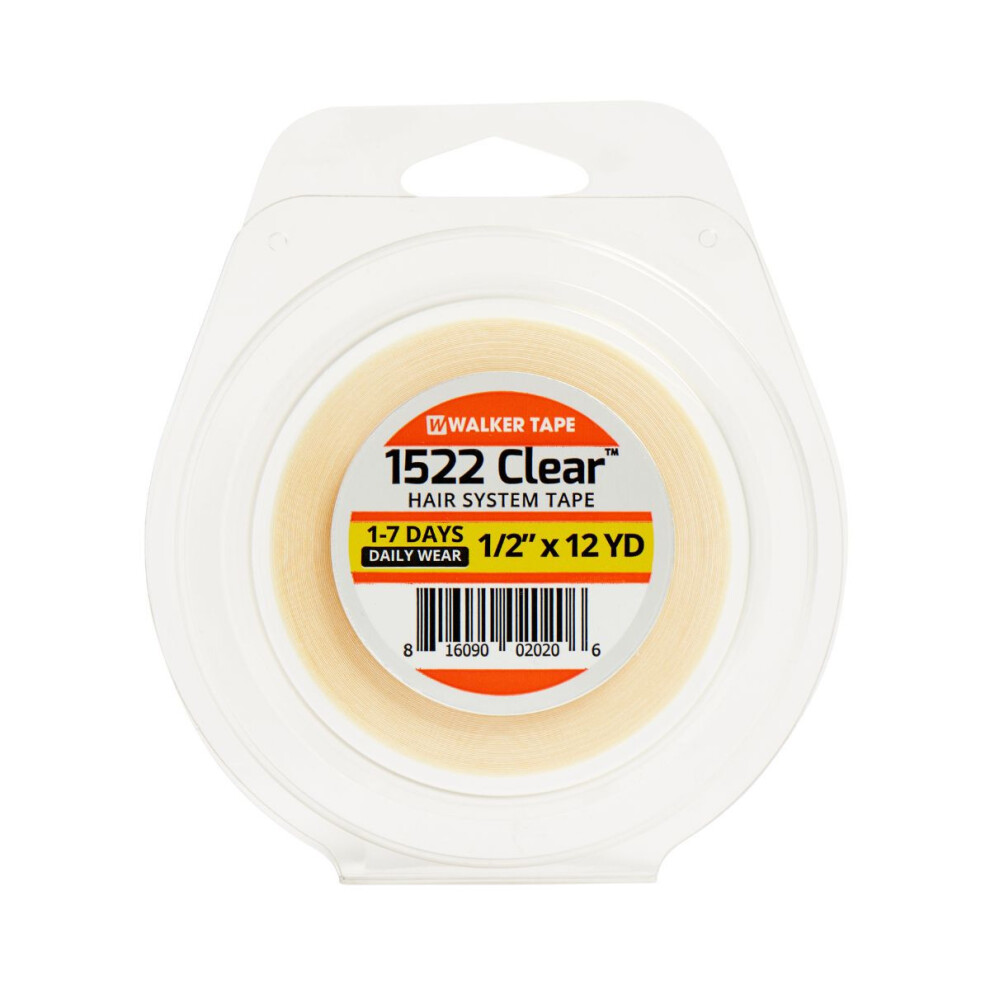 Walker Tape Unisex Clear 1522 Tape Rolls - 1/2" 12 Yds