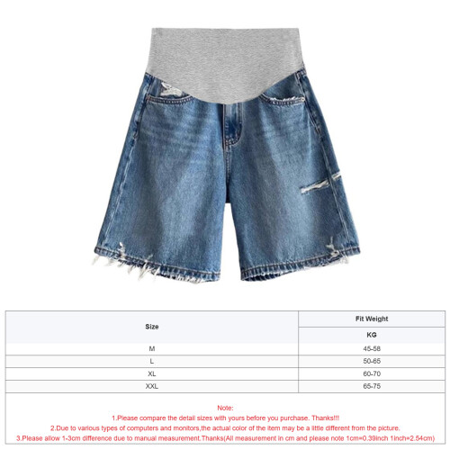 Comfortable Shorts Breathable Lightweight For Expecting-Blue XL 1