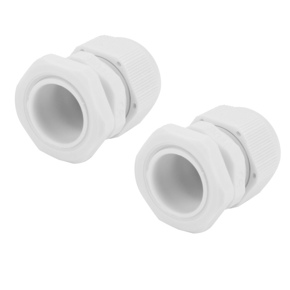 10-Piece White Nylon Pg16 Waterproof Glands 7055741230042