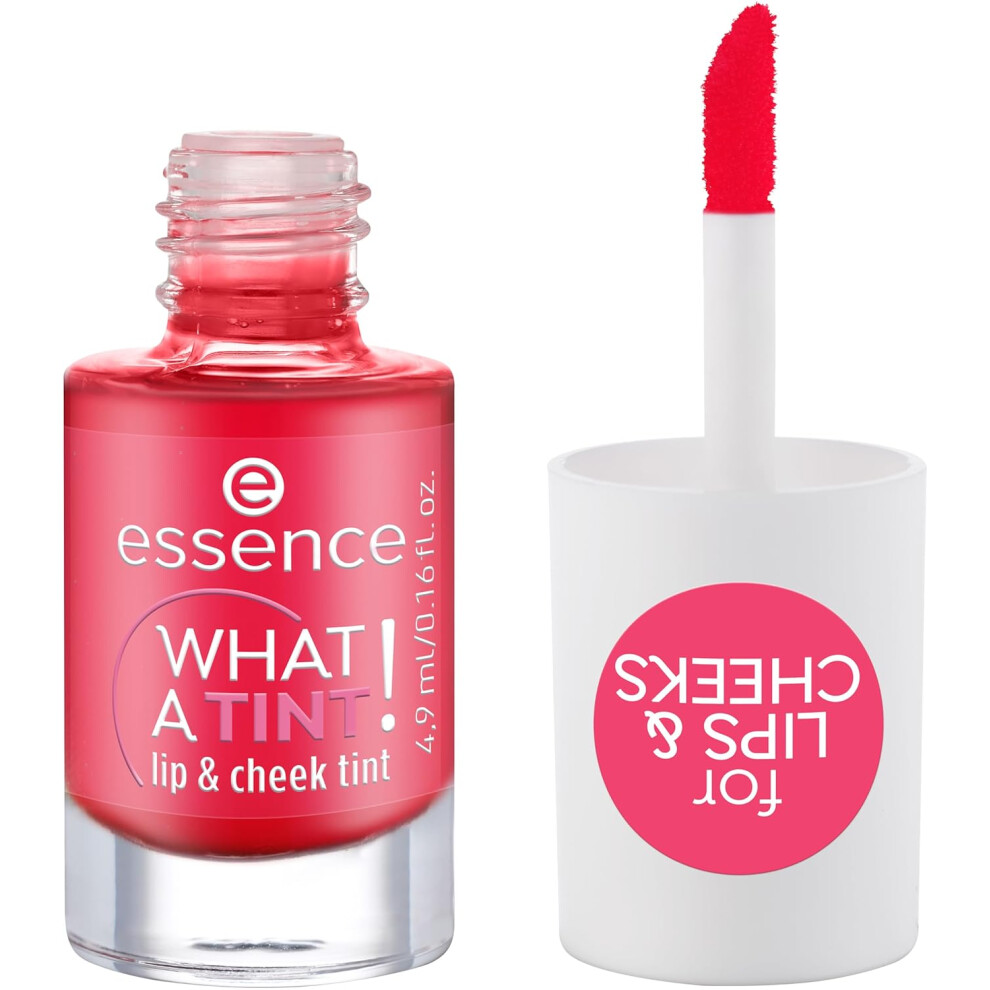 Essence Not,Specified | What A Tint! Lip & Cheek Tint | Long-Lasting Liquid Blush & Lip Stain | Non-Sticky & Kiss-Proof | Vegan & Cruelty Free (02 | Coral Sunset)