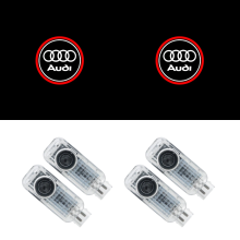 4er-Set kompatible Logo-Projektionsleuchten für A4L, A5, A6L, A7, A8L, Q3, Q5 und Q7 für Türbeleuchtung und Ambientebeleuchtung