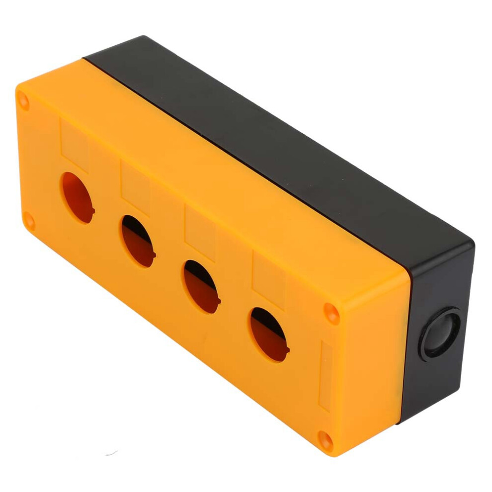 Bx4 22Mm 4-Hole Push Button Box Durable Yellow