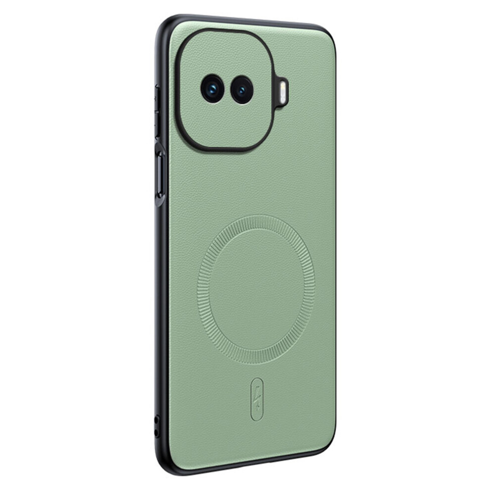 (Green) For Vivo Iqoo Z11 Turbo 5G Magnetic Case Leather Coated Tpu + Pc Phone Cover Green 6914292721489