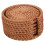Natural Rattan Coasters Set 6 with Storage Holder 1