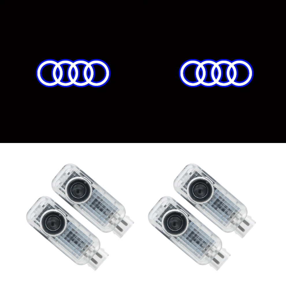 4-Pack Compatible Logo Projector Lights For A4l A5 A6l A7 A8l Q3 Q5 Q7, Door Welcome Ambient Lighting 6083684376863