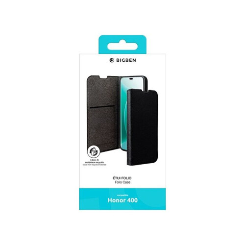 Honor Capa e estojo - Honor - Carteira Folio - 65% GRS - Preto - Compatível com Honor 400