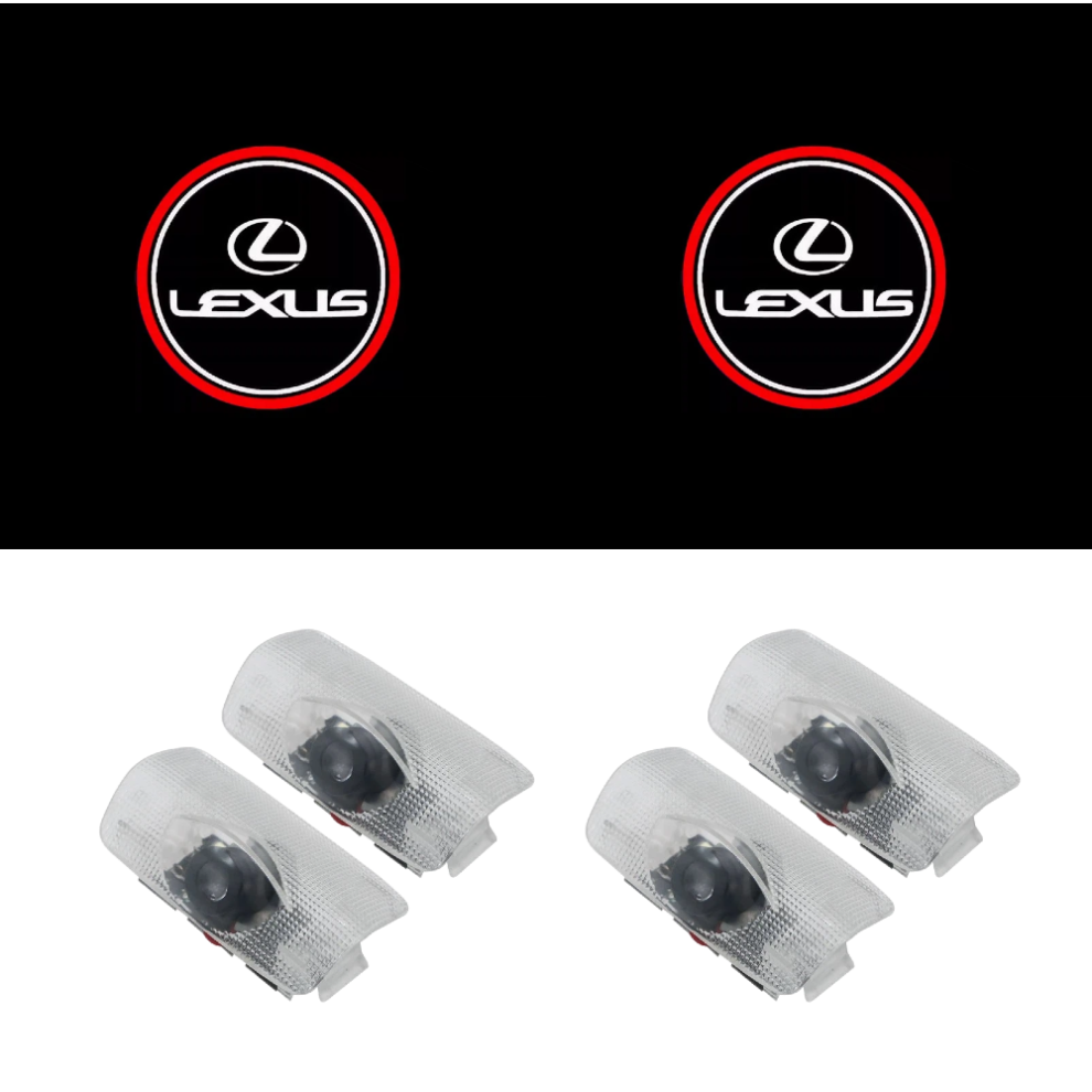 4Pcs Welcome Door Lights Set For Es Is Ls Gs Lx Rx Gx Models, Led Courtesy Projector Lamps For Car Entry Lighting 6083684377679