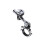 Support 3D 1/2 - SP Moto - Chrom - Schwarz - Metallfinish 1