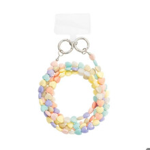 Lanyard para Smartphone - BigBen - Pérolas em Forma de Coração - Multicolorido - Prático - Estiloso