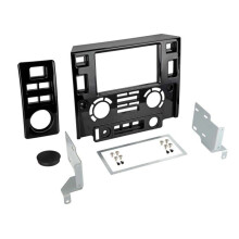 Frente de autoradio 2-DIN - Landrover Defender - Negro - 05/2007-08/2016 - Para radio DIN/Double DIN