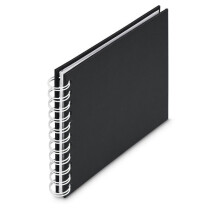 Album à spirale "Fine Art", 18,5x15 cm, 30 pages blanches, New Black
