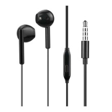 Kabelgebundene Kopfhörer - WOW - Schwarz - Klinke 3,5 mm - Mikrofon - 14 mm Lautsprecher