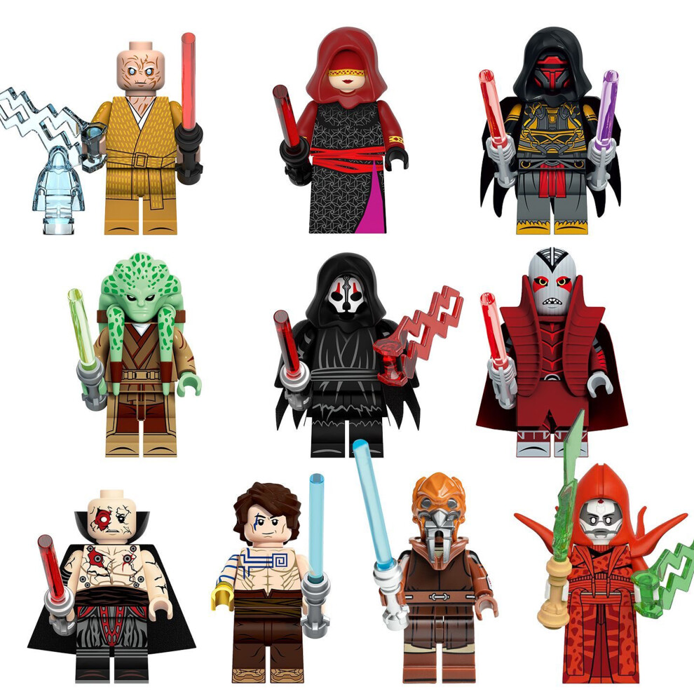 Bonxaif 10Pcs Star Wars Plo Koon Supreme Leader Snoke Minifigures Kids Toys Gifts Fit Lego Uk Priority Delivery