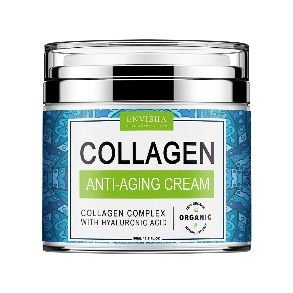 Cream (Collagen Face ) Envisha Face Collagen Hyaluronic Acid Skin Care Anti-Wrinkle Moisturizing Anti-Aging Night Shrink Pores Whitening Smooth