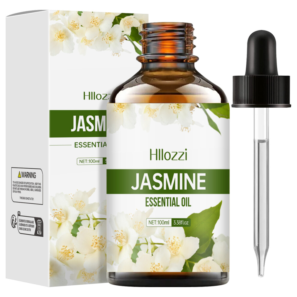 (Jasmine, 30ml) Jasmine essential oil for body massage, aromatherapy diffuser, facial skin care, spa, long-lasting fragrance.