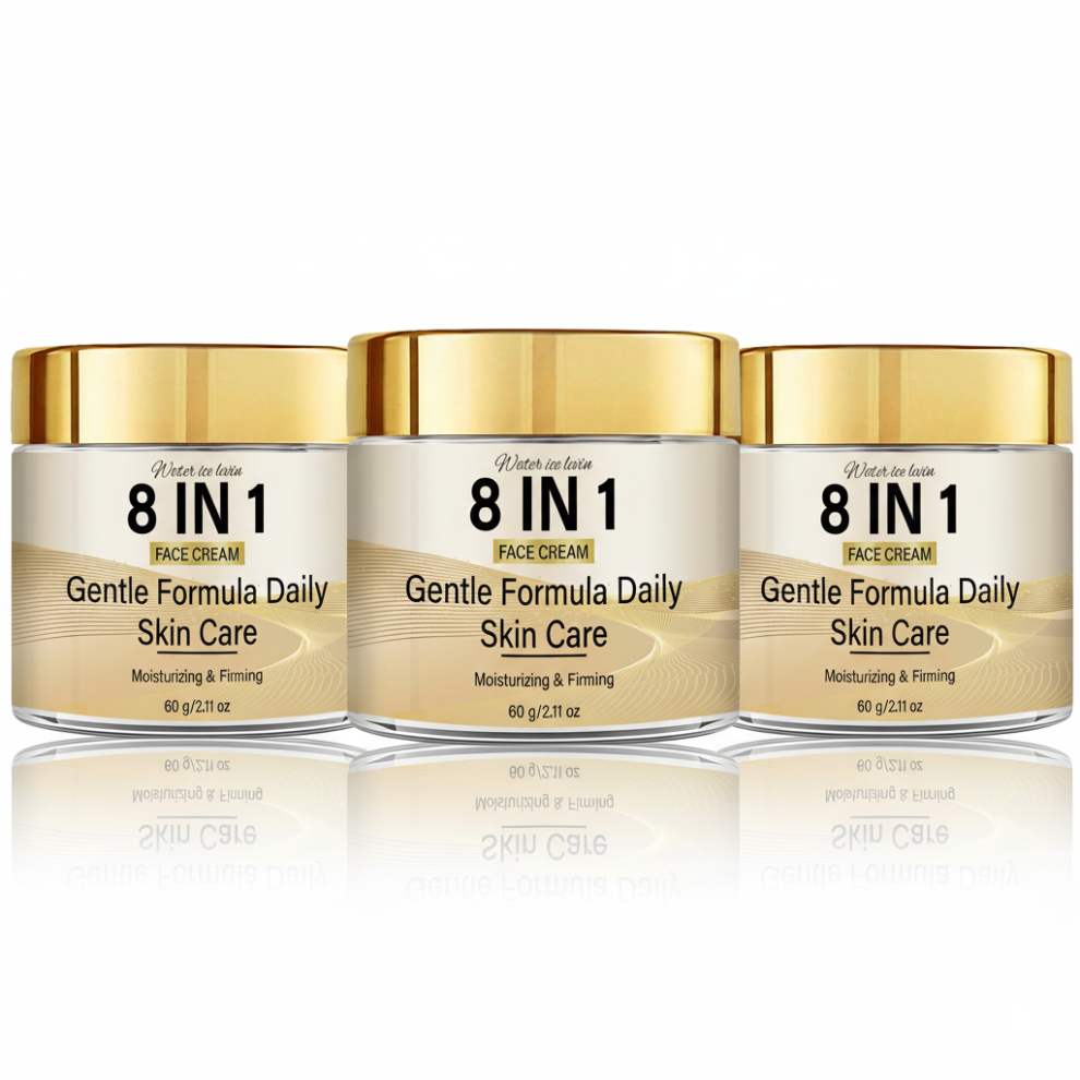 Cream (3Pcs) 8-In-1 Face Retinol Collagen Vitamin C E. Kojiic Glutathione Niacinamide Hyaluronic Acid. Moisturizing Firming. 60G.
