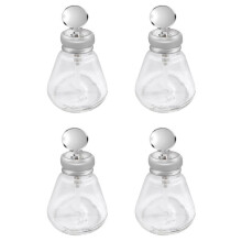 4X Empty Nail Polish Makeup Remover Pump Dispenser Glass Push Down Press Bottle