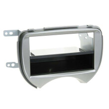 Adaptador de fachada 2-DIN con hueco para Micra 2011-2013 > gris