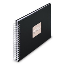 Album Ă spirale - Fine Art - 28 x 24 cm - 50 pages blanches - Couverture noire