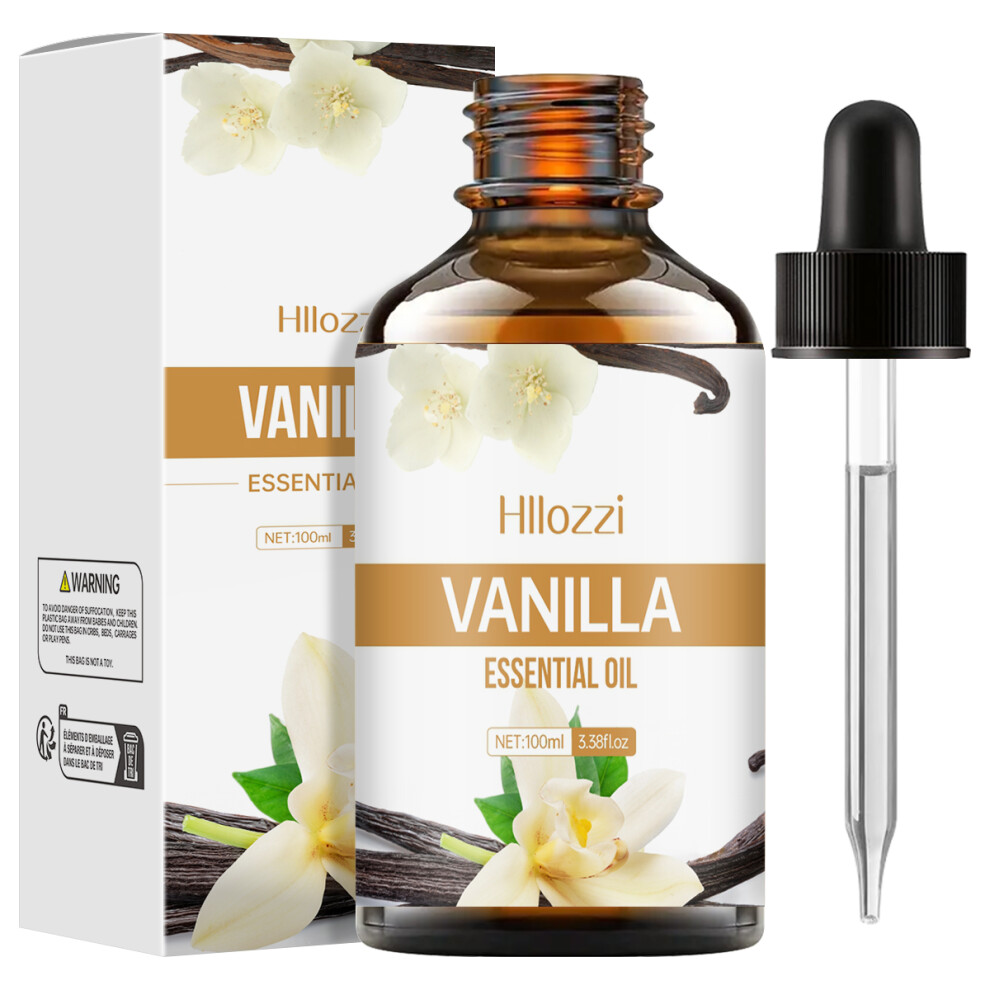 (vanilla, 100ml) Vanilla essential oil for face, SPU, aromatherapy diffuser, DIY soap, suitable for all skin types, long-lasting fragrance
