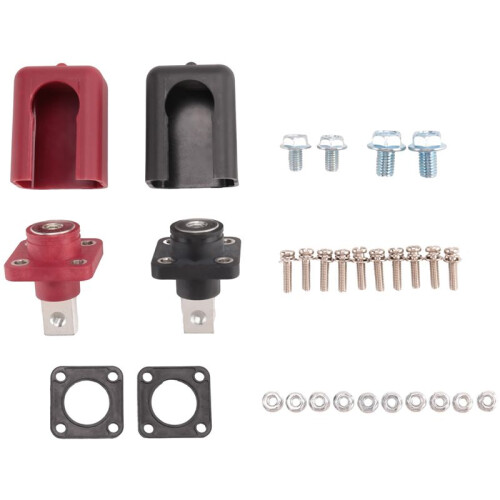 2 Pcs 200A All-Copper Lithium Battery Post High-Current Copper Terminal Battery Connector  Storage Terminal(A)