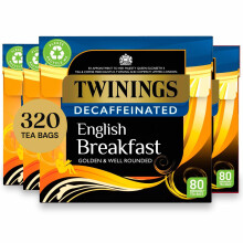 Twinings English Breakfast Decaf Tea | Golden, Well Rounded & Full Bodied Decaffeinated Black Tea | Multipack Bulk Buy, 320