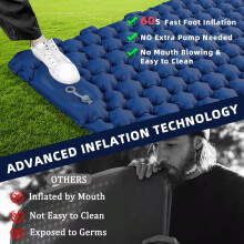 TOMSHOO Double Foam Mat with Air Pillow