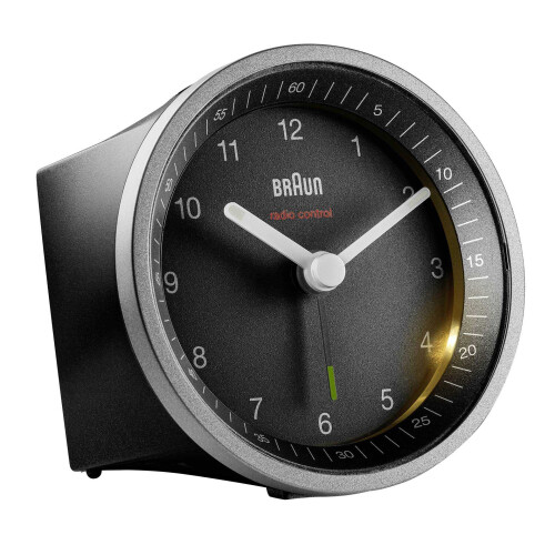 Braun Braun BC07 - Wecker - rund - Quarz - Schreibtisch - Silver/Black