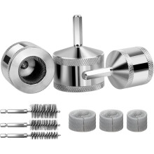 3-Teiliges Set Aus Metall-Kupferrohrreinigern in Verschiedenen Größen für Bohraufsätze mit Austauschbarem Kopf