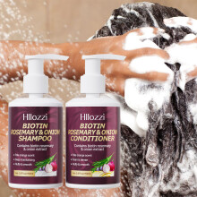 Biotin Rosemary & Onion Hair Care Set – Shampoo   Conditioner, Strengthen & Nourish, 2pcs/Set