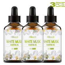 (White Musk 3pcs, 30ml) White Musk Essential Oil,for diffuser aromatherapy, body massage, facial skin care, car fragrance, great for perfume DIY.