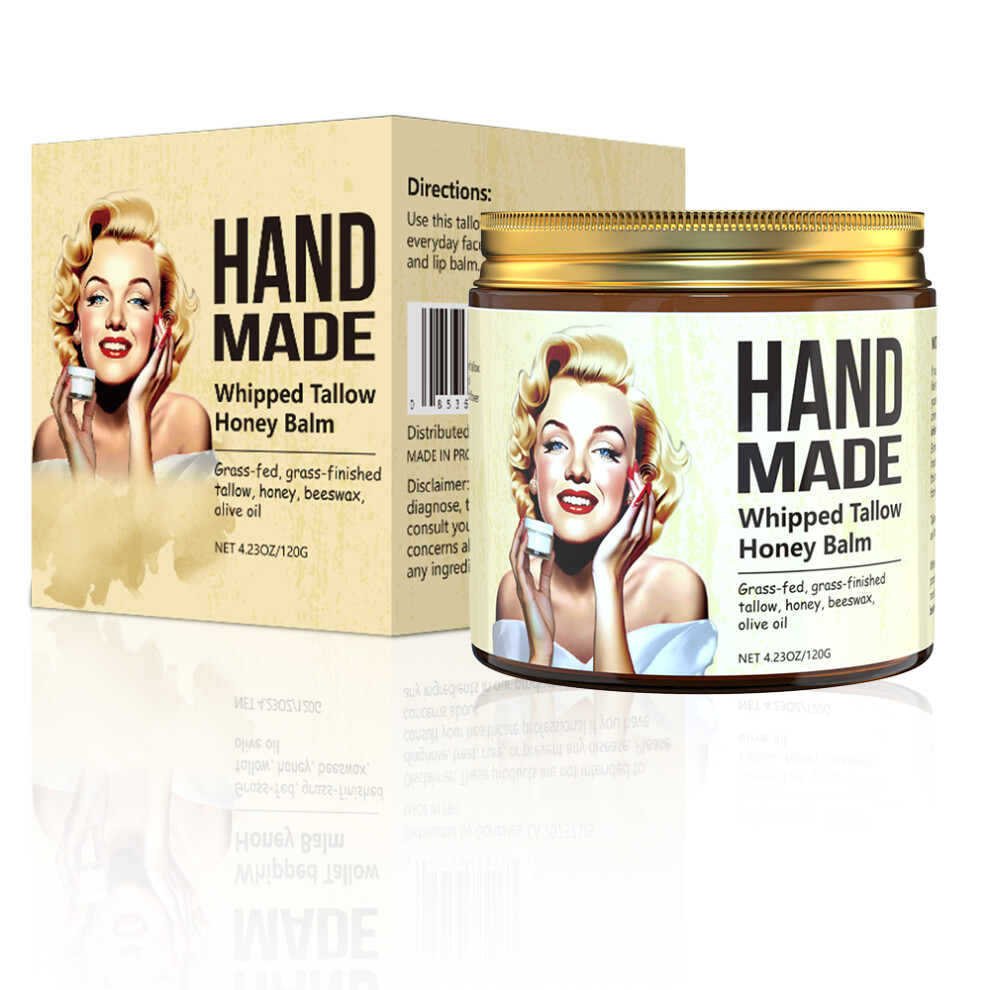 Cream (Tm-022) Envisha Handmade Skin Care Honey Whipped Tallow Face Anti-Aging Wrinkle Whitening Moisturizing Nourishing Beauty Health
