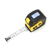 Laser Tape Measure 2 in 1 Laser Distance Meter High-Precision Intelligent Ruler Steel Measuring Tool with LCD Display