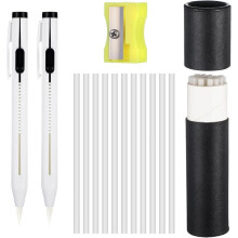 28 Pcs Chalk Pen Refillable Set for Fabric, White Refill Tailors Markers for Marking Fabric Patterns for DIY