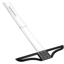 Righello A T da 50 cm per Lavori Artistici e di Falegnameria, Testa Staccabile, Fissaggio A Vite, Larghezza 5 cm