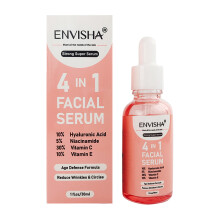 (4 in 1 face serum) ENVISHA Face Serum Skin Care Anti-Aging Wrinkle Whitening Moisturizing Exfoliating Shrink Pores Fade Hyaluronic Acid Niacinamide