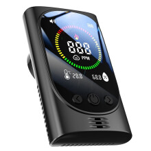 4-in-1 Combustible Gas Real- Alarm, Indoor Temperature and Humidity Tester, Carbon Monoxide Detector EU-PLUG