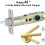 1 Pack Door- Replacement, 8mm  Spindle Hole, 45Turning Angle, 2-3/8'' or 2-3/4'' Backset Door Deadlatch 5