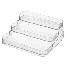 Organizador de Mesa de 3 Níveis para Perfumes, Cosméticos e Outros Itens em PET, Ideal para Guardar Perfumes, Exibir Bonecas e Organizar Temperos Na