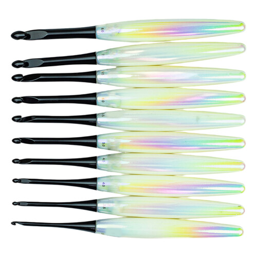 Comfortable Plastic Grip Aluminium Crochet Needle for-5.5mm 2