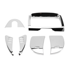 Chrome Stereo Trim Fairing Cover Dash Panel Kit for Davidson Touring Electra Glide Street Tri Glide 14-23