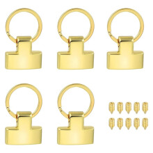 Conjunto de 5 Peças para Chaveiro com Argola, Conjunto de 2,5 cm com 2 Parafusos para Chaveiro de Carro, Cordão de Pulso