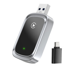 2-i-1 Trådlös Carplay-Adapter Android AUTO  AI Box Röststyrning WiFi och  Trådbunden CarPlay Till Trådlös Carplay