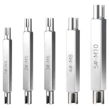 5pcs Screw Tap Extractor Set-Damaged Screw Tap Remover Alloy Steel Broken Taps Wrench Extractor Drill Bit Hand Tool